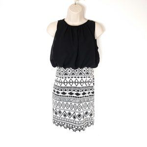 3/$25 Aztec High Neck Mini Bodycon Dress M